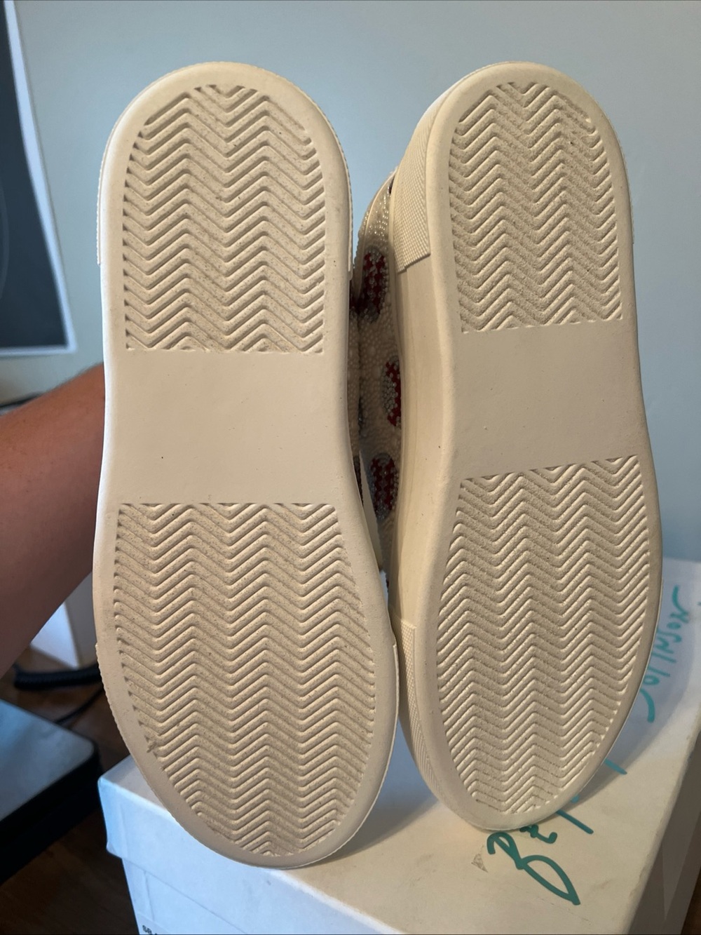 Betsey Johnson SB-Sidny White Baseball Platform Sneakers - Picture 6 of 6